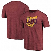 Men's Cleveland Cavaliers The Land Wine T-Shirt FengYun,baseball caps,new era cap wholesale,wholesale hats